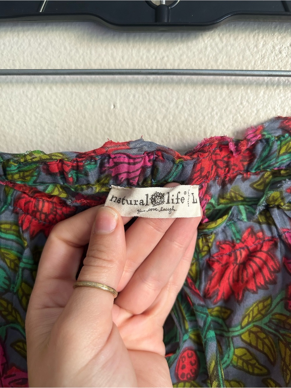 NWT NATURAL LIFE Floral Button-Front Dreamy Lightweight Cotton Pajama Set Size L - Picture 14 of 15